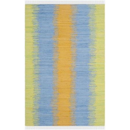 Safavieh Montauk Hand Woven Medium Rectangle Rug- Green - Gold- 5 X 8 Ft. MTK710B-5